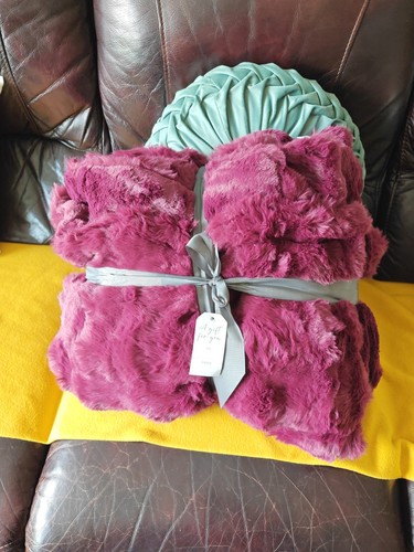 Cozee Home strukturierter Kunstfell Überwurf Luxus weich 150 cm*200 cm UVP 63 £