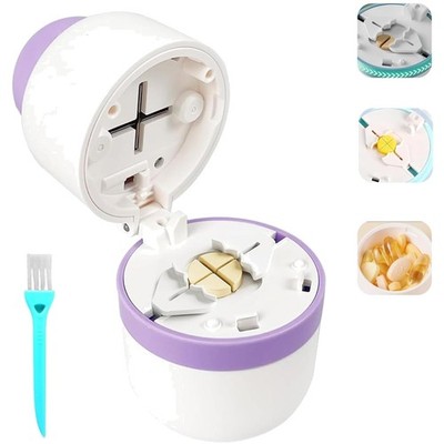 Daviky Pill Cutter Splitter for Small and Tiny Pills, Dual Safety Blades, Adjust