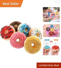 6 pcs Realistic Artificial Toy Donuts, Scented Fake Donuts, Assorted Realisti...