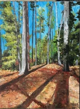 My Acrylic Painting “ Tall Trees Asheville”