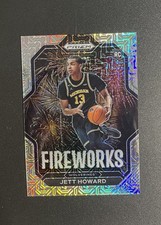 2023 Panini Prizm Draft Picks Jett Howard Fireworks Mojo Silver Prizm /25 RC