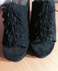 Carlos Santana Genuine Suede High Heel Platform Wedges — photo 5