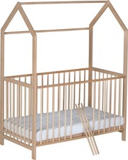 Schardt Hausbett Micky 60x120 cm natur lackiert – Massivholz Kinderbett - Gut