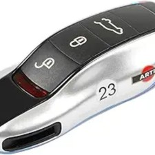 Key Protection Keychain, Key Cover Compatible with Cayenne Panamera 911 Old Sil