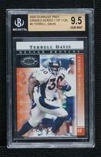 2000 Donruss Preferred QBC Graded Series Terrell Davis BGS 9.5 GEM MINT HOF 0b2