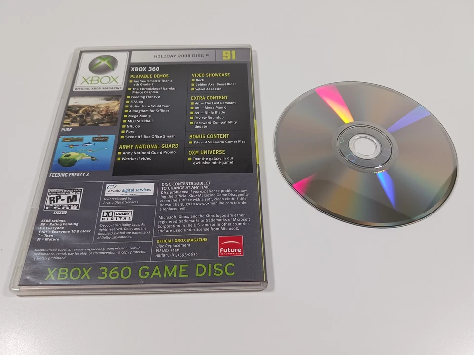 Xbox 360 Magazine Demo Disc #91 Holiday 2008 Guitar Hero World Tour - Tested - Image 2 of 4