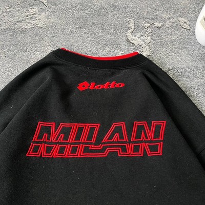 Veste De Football Vintage Lotto AC Milan Années 90 - Taille L - Occasion Très Bon état