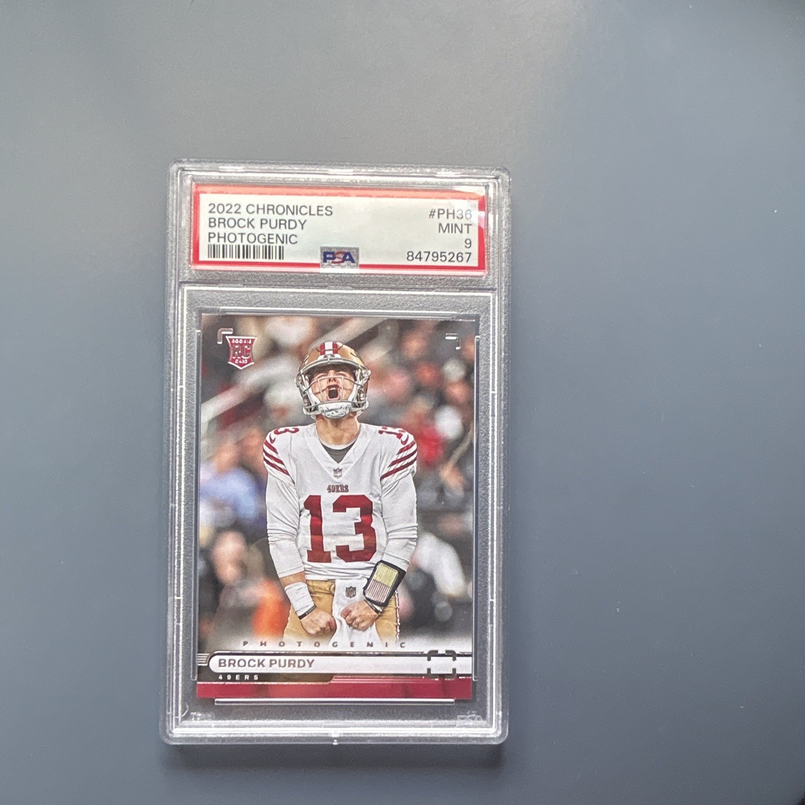 Panini 2022 Chronicles Brock Purdy Photogenic RC #PH-36 PSA 9 49ers view 1
