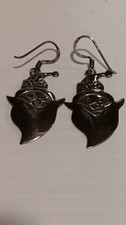 STERLING SILVER 925 CHRISTMAS SANTA EARRINGS