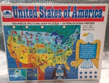 Vintage United States Puzzle Sealed , made in USA. 1980