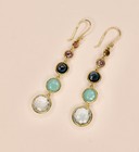 Ippolita 18K Yellow Gold Lollipop Long Lollitini Multi Stone Dangle Earrings