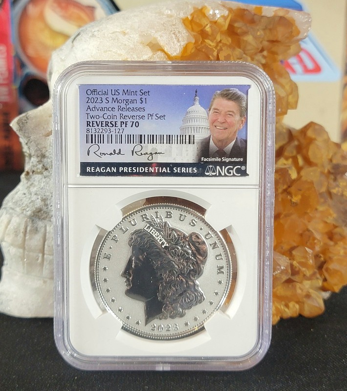 2023 S REVERSE PROOF Silver Morgan Dollar NGC PF 70 ADVANCED RELEASE Dual SIG.!