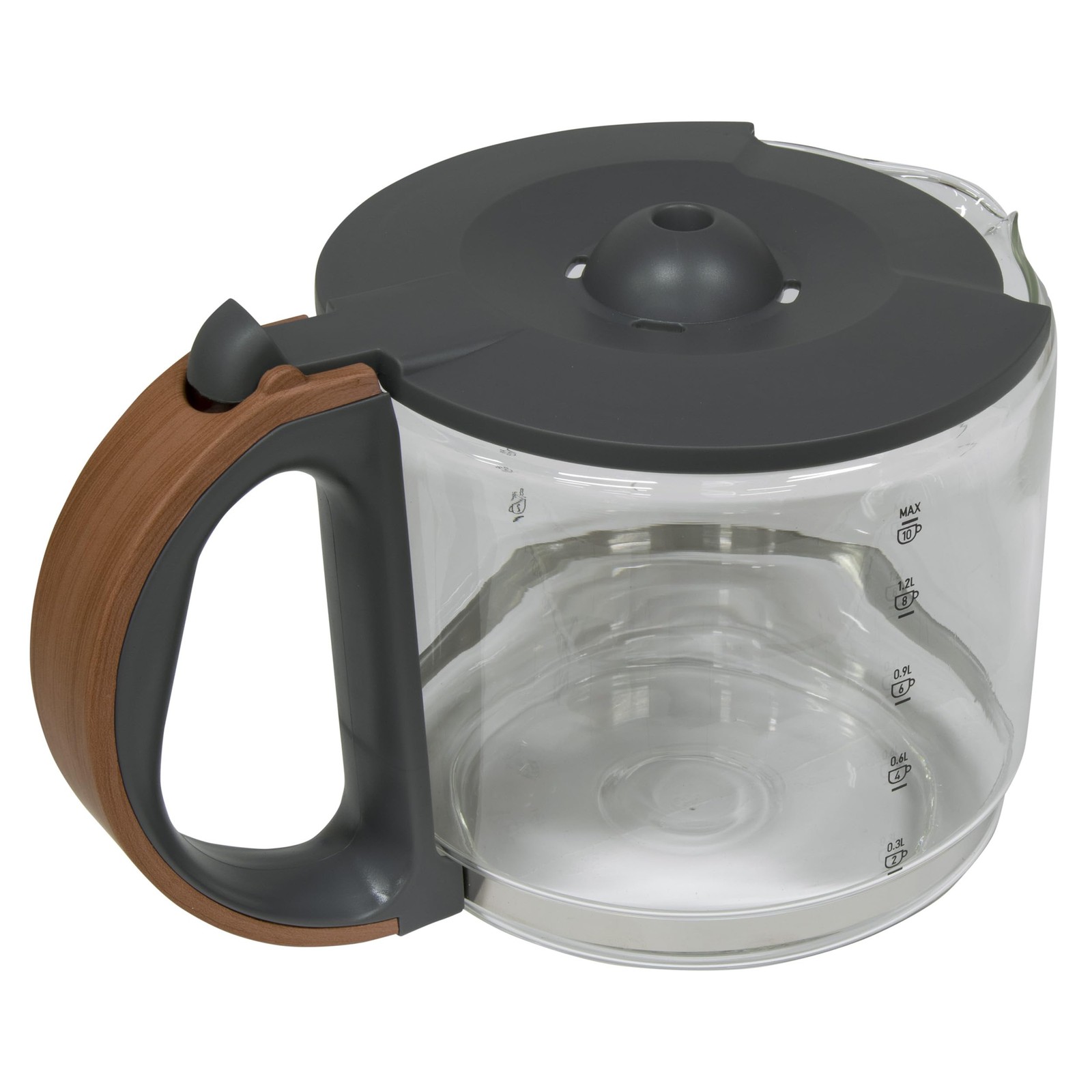 10-Cup Replacement Glass Carafe Pot with Lid for Dorchester 