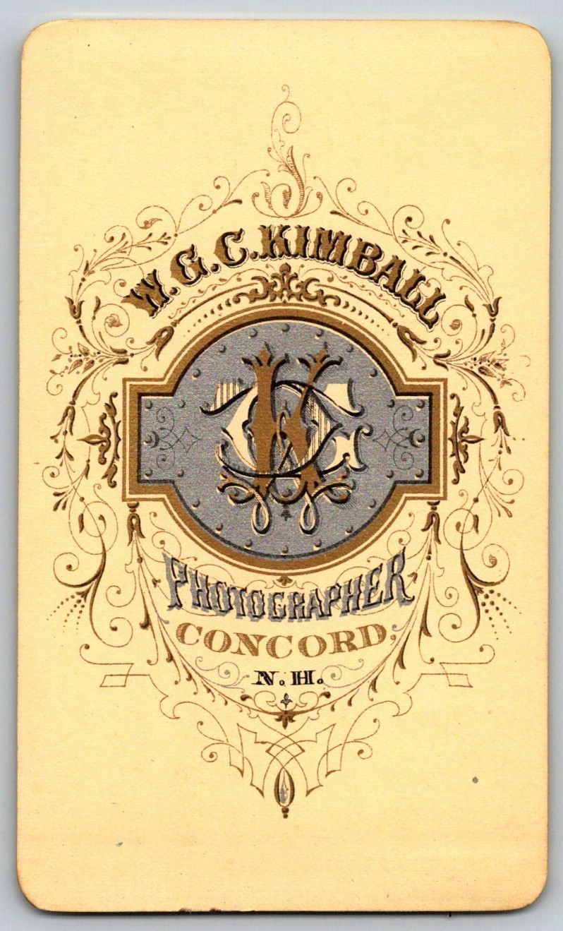 16 ANTIQUE CDVS ORNATE BACKS MEN AND LADIES W.G.C. KIMBALL JAS. O. MERRILL VT NH — additional view