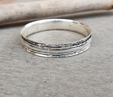 Solid 925 Sterling Silver Beautiful Handmade Women Wedding Gift Bangle, M1474