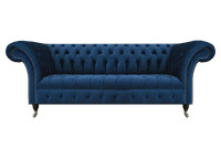 Dunkelblaue Chesterfield Wohnzimmer Couch Designer Dreisitzer SitzmöBel