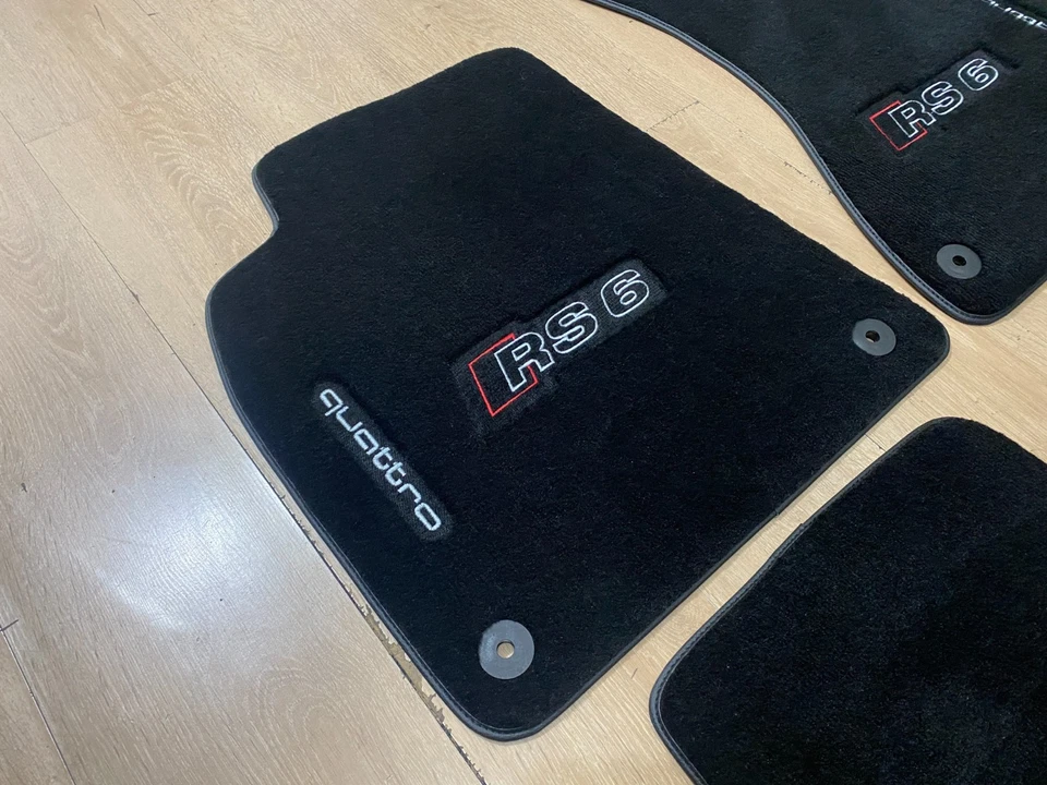 Luxury Floor Car Mats for Audi RS6 2011-2018 C7 , Set of 4 , Made to Order Foto 2 de 4