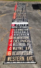 VINTAGE RTA OHIO BUS ROLL SIGN CHARTER BUS DREXEL DELPHOS DAYTON OHIO