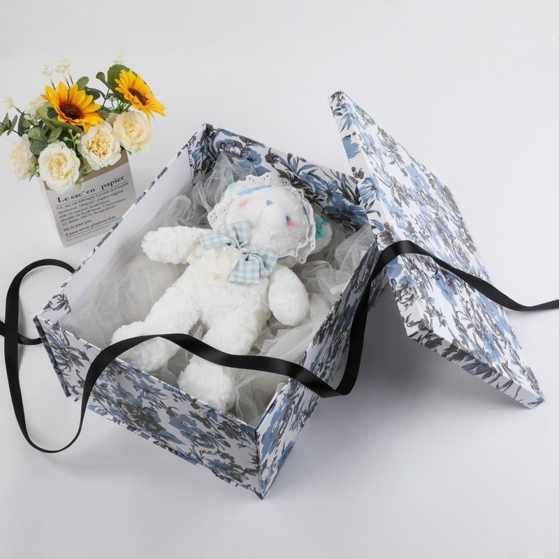 Large Decorative Gift Box W/ Floral Design Various Occasions & Home Use