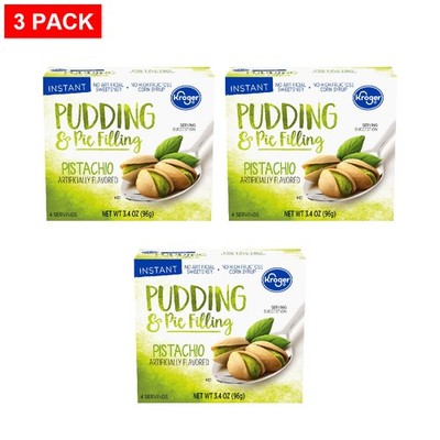 Kroger Pistachio Pudding & Pie Filling 3.4 oz - Pack of 3