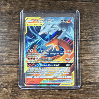 Pokémon Reshiram & Charizard GX Ultra Rare Holo SM-Unbroken Bonds 20/214