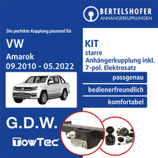 Für VW Amarok Typ 2H/S1B 09.2010-05.2022 AHK starr +7pol spezifisch E-Satz ABE