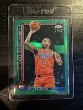 2025-26 Topps Chrome Jaylin Williams True Green Refractor /99 - SSP - 1st Chrome