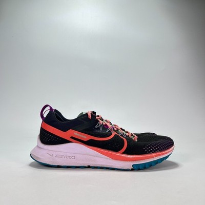 Nike React Pegasus 4 Black Magic Ember Trail Shoes DJ6158-003 Men's Size 9.5