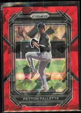2023 Panini Prizm Red Cracked Ice Peyton Pallette #100