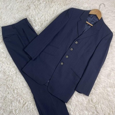 Paul Smith Setup Suit 4B Navy Luxury M Size Stripe