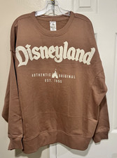 NWT-Disney Parks Disneyland TAN Pullover Sweatshirt NEW-2026 SIZE: MEDIUM
