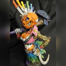 Rebecca Pumpkinhead Signum Games Hand Painted Statue Bust Halloween Girl Punk
