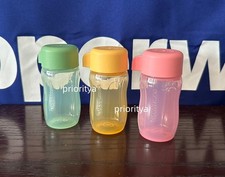 Tupperware Mini Eco Snack Botella de Caramelo Líquida 3oz 90 ml Flor de Primavera Set 3 Nuevo
