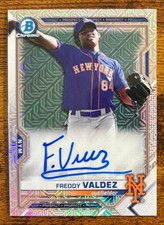 Freddy Valdez - 2021 Bowman Chrome - Prospect Mega Box - Mojo Refractor Auto