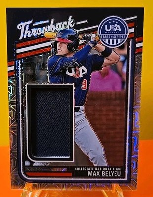 2026 USA Stars & Stripes Max Belyeu #TM-MB ''Throwback Materials Mojo''/25 Rockies