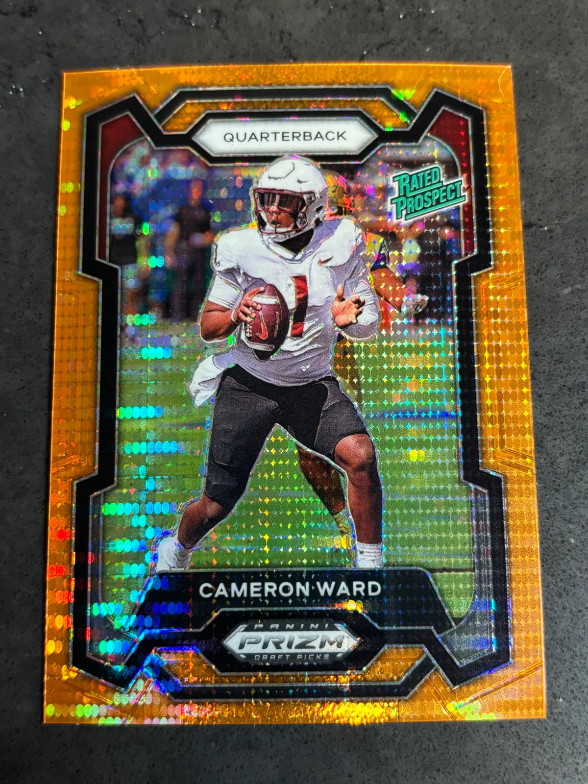 Cameron Ward 2024 Panini Prizm Draft Picks #199 Orange Pulsar 29/49