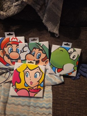 Nintendo Super Mario Yoshi Pyramid America 6x6 Inch Canvas Wall Art Set Of 4