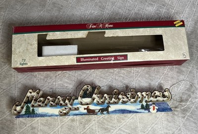 VTG Trim A Home 72 Lights Merry Christmas Sign  NOT working