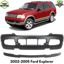 Front Bumper Cover Primed Plastic Lower Valance Kit For 02-2005 Ford Explorer