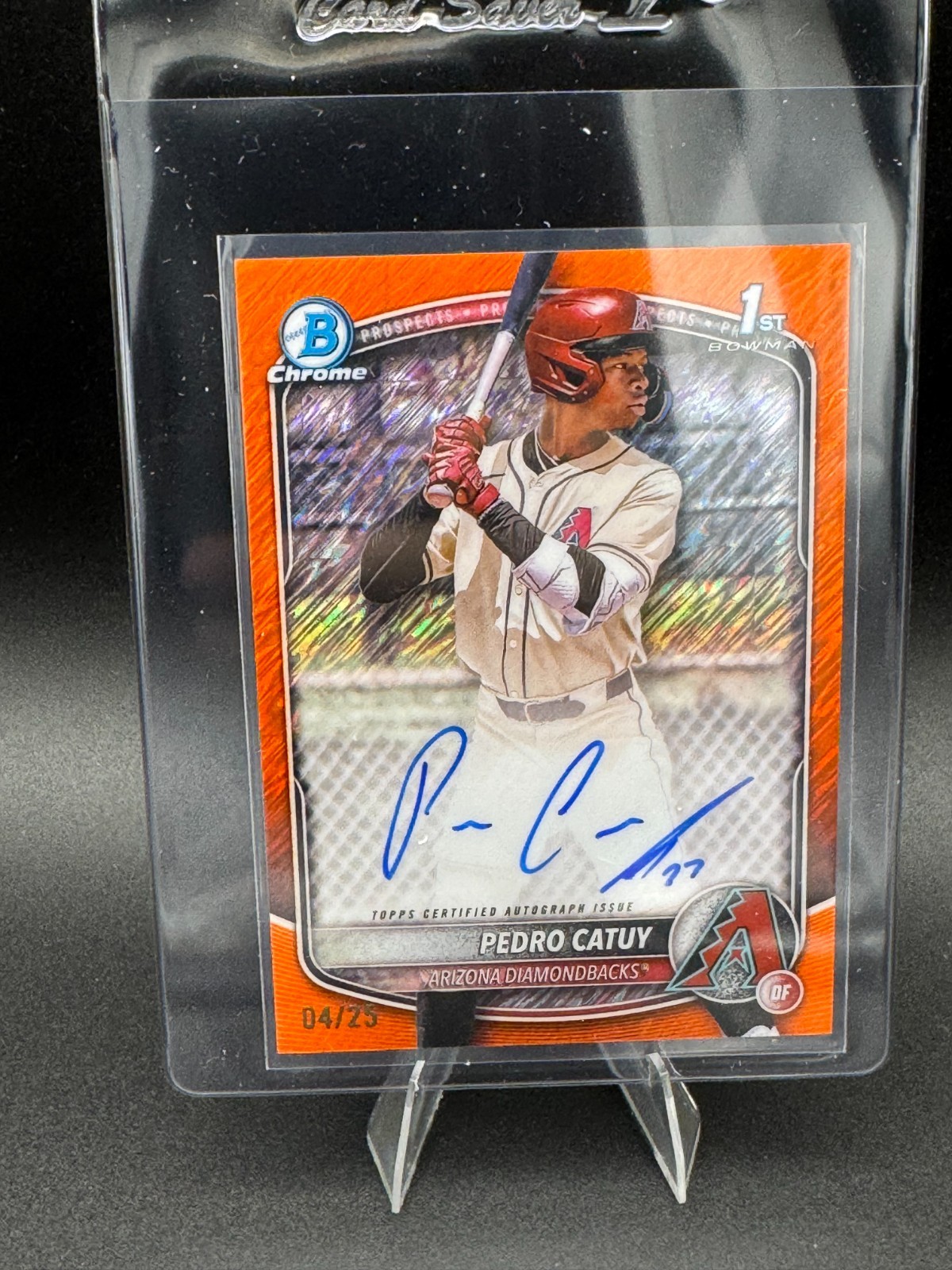 2025 Bowman Chrome Pedro Catuy Auto Orange Shimmer /25 Dbacks 1st Bowman MLB