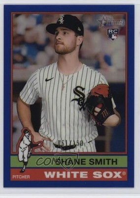 2025 Heritage High Number Chrome Blue Border /150 Shane Smith #587 Rookie RC 2g8