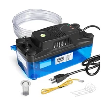 1/30 HP Condensate Pump, 132 GPH, 20ft Lift, 115V/230V with Tubing