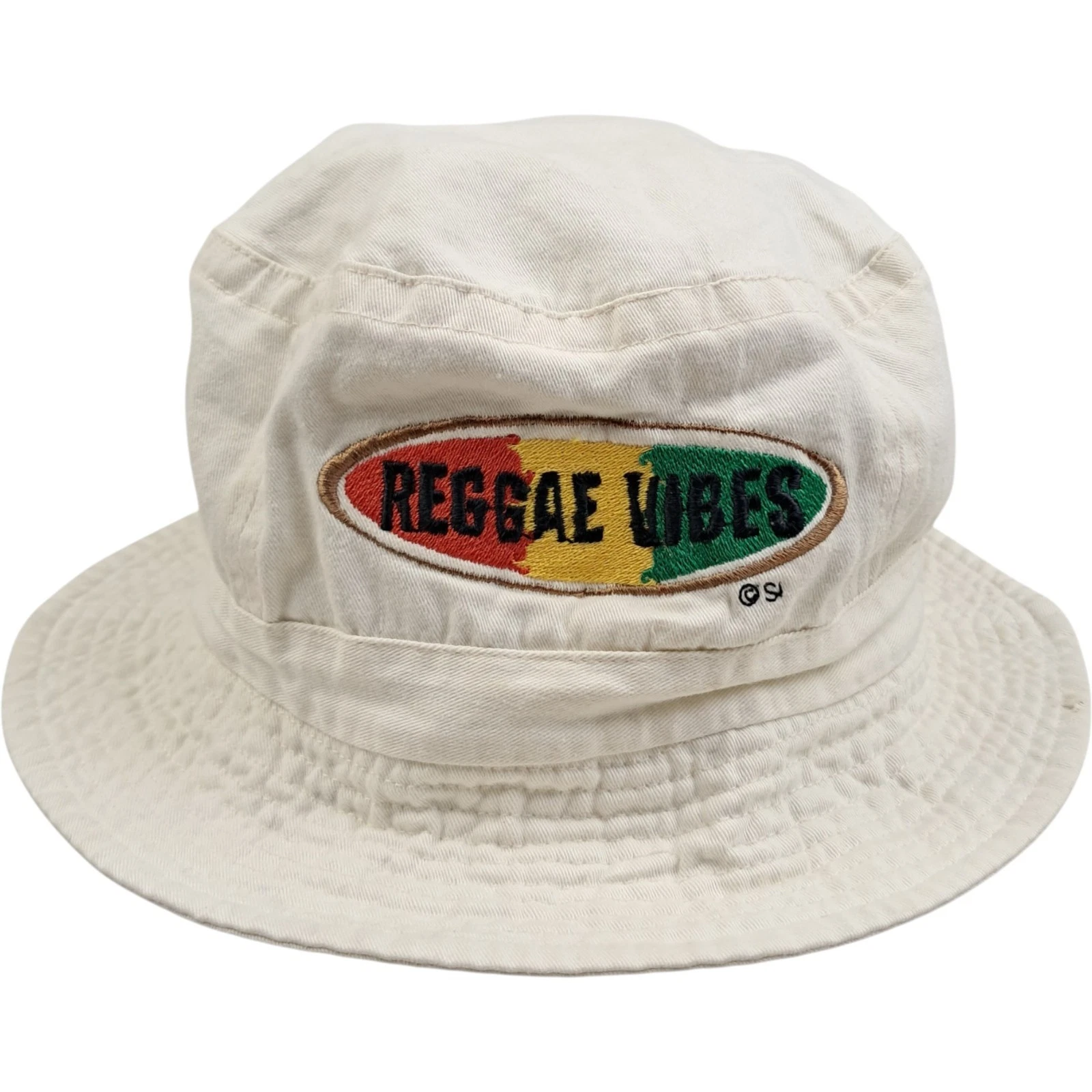 Sun Island Bucket Hat One Size Men's White VTG Reggae Vibes Summer Bucket Hat