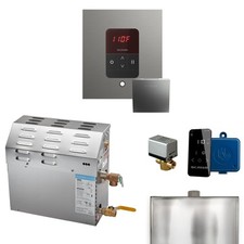 MS 6 kW 6000 W Steam Generator Pkg w/square iTempo Control in Satin Steel