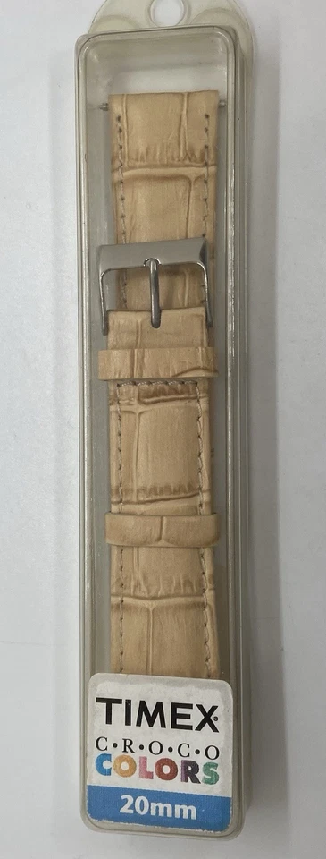 Nuevo TIMEX Croco colores 20mm correa de reloj de cuero barras de resorte “neutro” incl. Foto 4 de 4