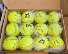 Shark - Softballs - Yellow - 12 inch - Slow Pitch  Fast Pitch - 12pk 1 Dozen 