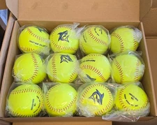 Shark - Softballs - Yellow - 12 inch - Slow Pitch + Fast Pitch - 12pk (1 Dozen)