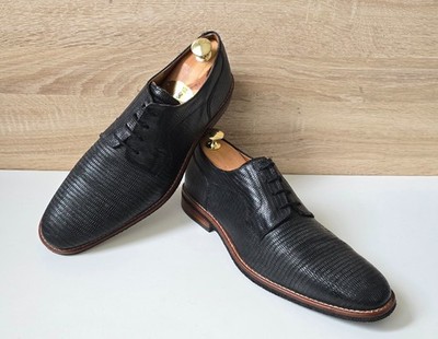 Salamander Leder Derby Schuhe Brogues Halbschuhe Schwarz Gr. 8 = 42