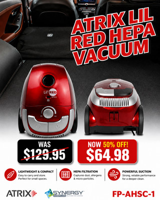 ATRIX Lil' Red HEPA Canister Vacuum