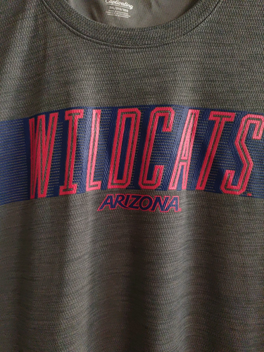Arizona Wildcats Short Sleeve T-Shirt Men's 3XL XXXL Gray Red Blue Logo Front - Picture 2 of 9